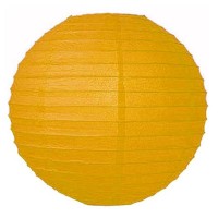 8" Paper Lantern Ochre Regular Wire